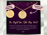 Lesbian Girlfriend Gift, Custom Star Map By Date, Lesbian Anniversary Gift, Lesbian Birthday Gift, Personalized Necklace, Christmas Gift