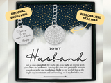 Personalized Husband Gift, Husband Birthday Gift, Custom Star Map By Date, Husband Keychain, Husband Christmas Gift, Gift From Wife