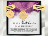 Mother Of The Groom Gift From Son, Mother Of The Groom Gift From Groom, Personalized Necklace, Custom Star Map By Date, Wedding Day Gift