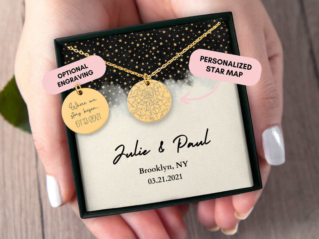 The Night We Met, Custom Star Map By Date, Personalized Anniversary Gift, Gift for Her, Gift For Wife, Gift For Girlfriend, Birthday Gift