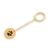 Custom Paw Print Keychain, Dog, Cat, Personalized Pet Memorial Keychain, Engraved Pet Photo Keychain, Pet Memorial Gift, Pet Jewelry Gift