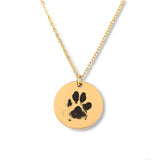 Custom Pet Memorial Necklace, Rainbow Bridge, Engraved Paw Print Necklace, Personalized Pet Memorial Gift, Dog Memorial, Cat Memorial