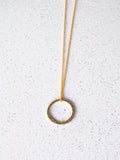 Hammered Circle Pendant Necklace (Gold / Silver)