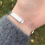Hidden Semicolon Cuff Bracelet