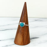 Turquoise Cat Ear Sterling Silver Ring