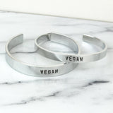 Vegan Silver Cuff Bracelet