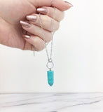 Turquoise Gemstone Point Necklace