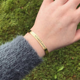 Thin Gold Custom Cuff Bracelet