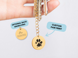 Custom Paw Print Keychain, Dog, Cat, Personalized Pet Memorial Keychain, Engraved Pet Photo Keyring, Pet Memorial Gift, Pet Jewelry Gift