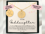 Goddaughter Gifts From Godmother, Custom Star Map By Date, Goddaughter Necklace, God Daughter Birthday, Goddaughter Christmas, Personalized