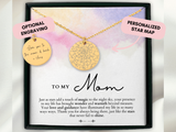 Personalized Gift For Mom To My Mom Necklace, Custom Star Map By Date, Constellation Map, Gift From Daughter, Mom Birthday, Mom Christmas