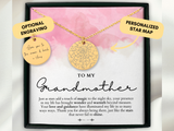 Personalized Grandma Gift, Grandmother Necklace, Custom Star Map By Date, First Time Grandma Gift, Gift From Granddaughter,Grandma Christmas
