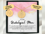 Unbiological Mom Gift, Bonus Mom Gift, Custom Star Map By Date, Step Mom Gift, From Stepdaughter, Personalized Necklace, Birthday, Christmas