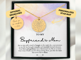 Gift For Boyfriend's Mom, Boyfriend's Mom Necklace, Custom Star Map By Date, Future Mother In Law, Personalized Gift, Christmas, Birthday