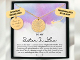 Gift For Sister In Law, Sister In Law Gift Christmas, Custom Star Map By Date, Sister In Law Birthday Gift, Personalized Necklace