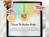 Custom Pet Memorial Keychain, Rainbow Bridge, Engraved Pet Photo Keychain, Personalized Pet Memorial Gift, Dog Memorial, Cat Memorial