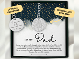Personalized Gift For Dad, Dad Keychain, Custom Star Map By Date, Dad Christmas Gift From Daughter, Personalized Dad Birthday Gift, From Son