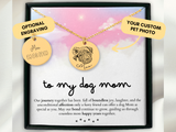 Custom Dog Mom Necklace, Dog Mama Gift, Engraved Pet Photo Necklace, Dog Lover Gift for Women, Personalized Pet Gift, Dog Mom Era