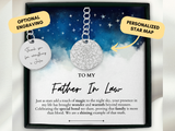 Father In Law Gift, From Daughter In Law, Custom Star Map By Date, Personalized Keychain, Father In Law Birthday, Christmas Gift, Bonus Dad