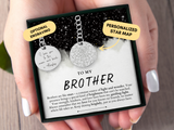 Brother Gift From Sister, Personalized Brother Gift, Custom Star Map By Date, Brother Keychain, Brother Christmas Gift,Brother Birthday Gift