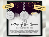 Father Of The Groom Gift From Bride, Father Of The Groom Gift, Personalized Keychain, Father In Law, Custom Star Map By Date, Wedding Day