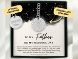 Father Of The Groom Gift From Son, Father Of The Groom Gift, Personalized Keychain, Gift From Groom, Custom Star Map By Date, Wedding Day