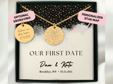 Our First Date, Custom Star Map By Date, Personalized Anniversary Gift, Gift for Her, Gift For Wife, Gift For Girlfriend, Birthday Gift