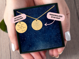 Personalized Star Map Necklace, Custom Star Map By Date, Custom Star Chart, Constellation Map, Gift for Her, Birthday Gift, Christmas Gift