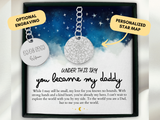 New Dad Gift From Wife, Custom Star Map By Date, Constellation Map, New Dad Gift From Baby, New Daddy, Personalized Keychain, Daddy Keying