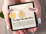 15th Birthday Gift, Custom Star Map By Date, Custom Star Chart, Fifteen Birthday, Personalized Gift, Necklace, Gift for Daughter, Teenager