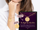21st Birthday Gift For Her, Custom Star Map By Date, Custom Star Chart, Personalized Bracelet, Gift for Daughter, Constellation Map