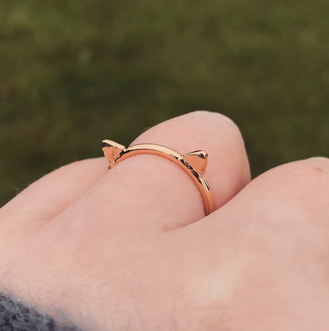 Gold Cat Ears Ring