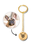 Custom Pet Memorial Keychain, Rainbow Bridge, Engraved Pet Photo Keychain, Personalized Pet Memorial Gift, Dog Memorial, Cat Memorial