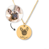 Custom Dog Mom Necklace, Dog Mama Gift, Engraved Pet Photo Necklace, Dog Lover Gift for Women, Personalized Pet Gift, Dog Mom Era
