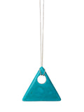 Turquoise Gemstone Triangle Necklace (Gold / Silver Chain)