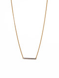 Smooth 14k Gold Filled Bar on Gold Chain Necklace