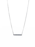 Smooth Sterling Silver Bar on Silver Chain Necklace