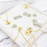 Custom Disc Pendant Necklace (Gold / Silver)