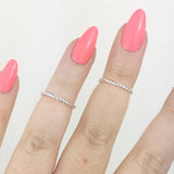 Silver Plated Twisted Above Knuckle Midi Rings (Set of Two)