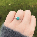 Turquoise Cat Ear Sterling Silver Ring