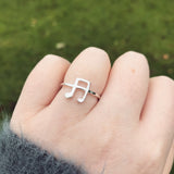 Music Note Sterling Silver Ring