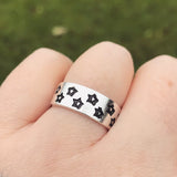 Multi Star Band Sterling Silver Ring