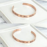Thin Copper Custom Cuff Bracelet