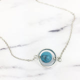 Floating Turquoise Gemstone Bead Necklace
