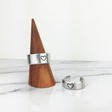 Silver Heart Ring [Thick / Thin Options]