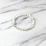 Dalmatian Gemstone and Silver Custom Bead Bracelet