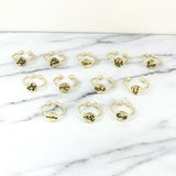 Gold Zodiac Constellation Ring [12 Options]