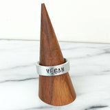 Vegan Silver Ring