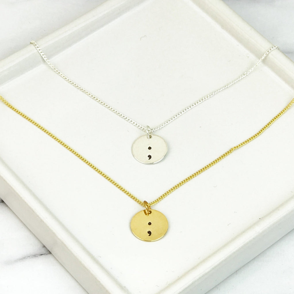 Semicolon Necklace (Gold / Silver)