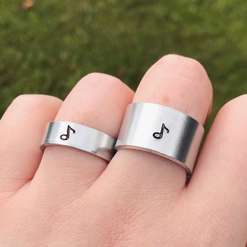 Silver Music Note Ring [Thick / Thin Options]